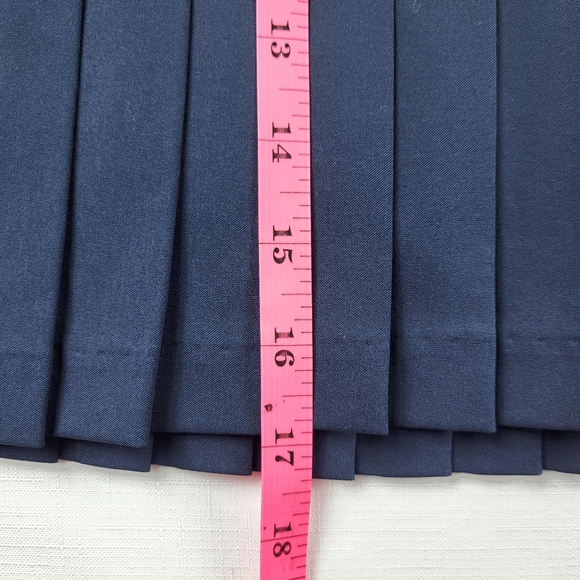 Lady Hagen SKORT Womens Size 6 Navy Blue Pockets Side Zip Pleats Skirt w Shorts - Picture 4 of 14